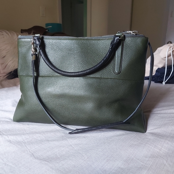 Coach Handbags - Coach Green Leather Borough Shoulder Bag
